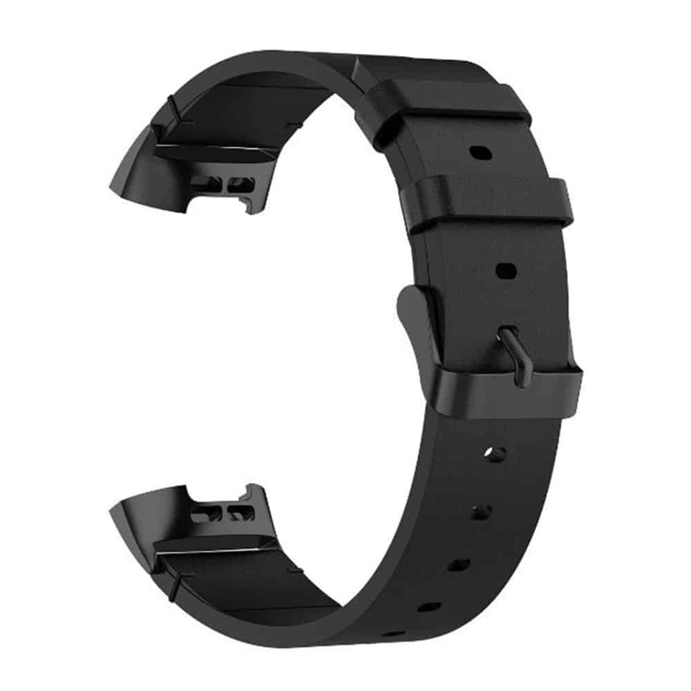 Leather Strap for Fitbit Charge 3/ Fitbit Charge 4 - Black
