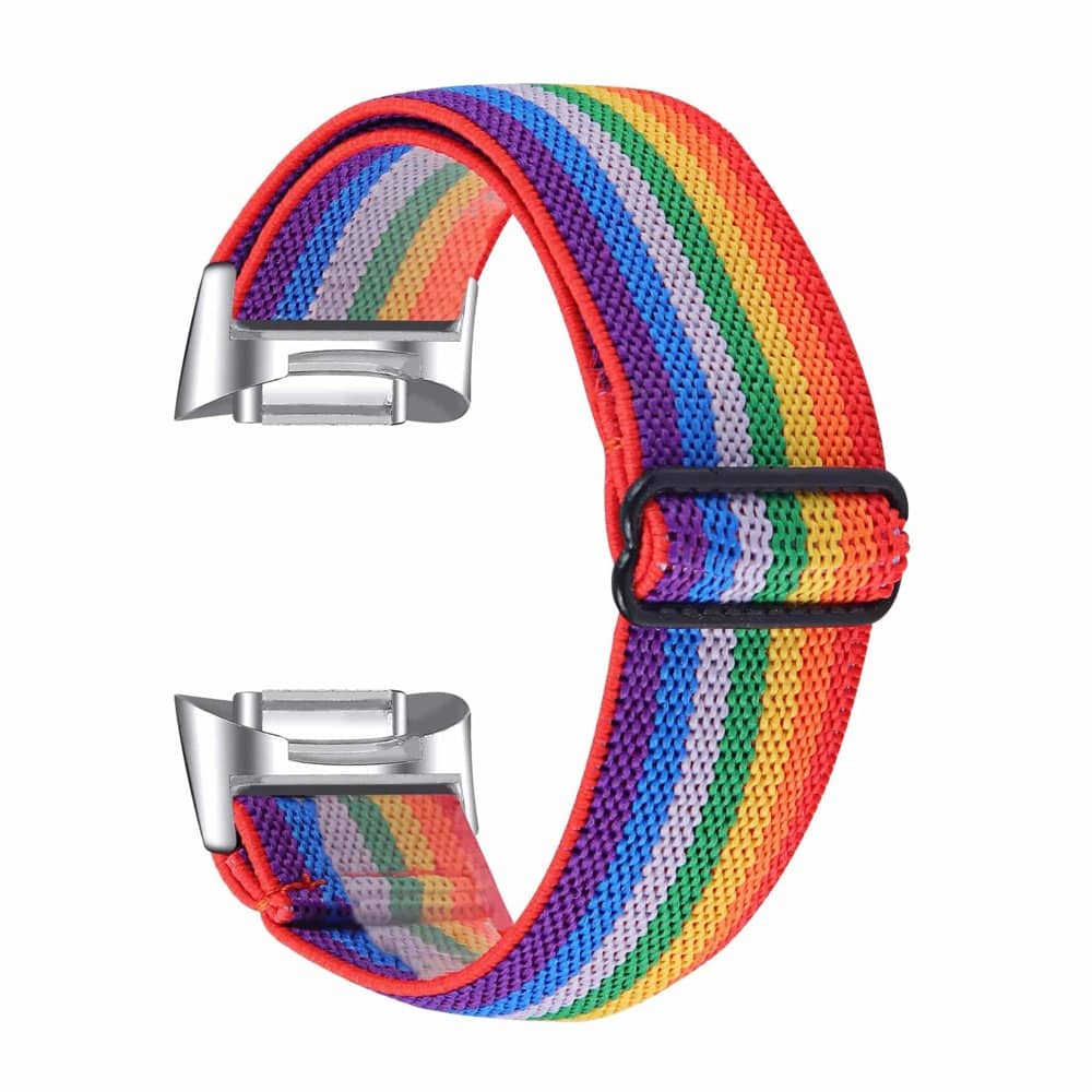 Woven Nylon Strap for Fitbit Charge 5/ 6 - Rainbow