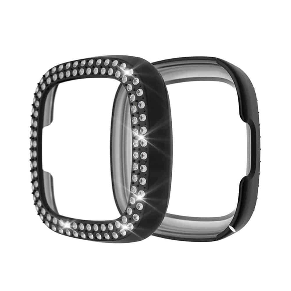 Diamond Style Protective Case for Fitbit Versa 3 / Sense - Black