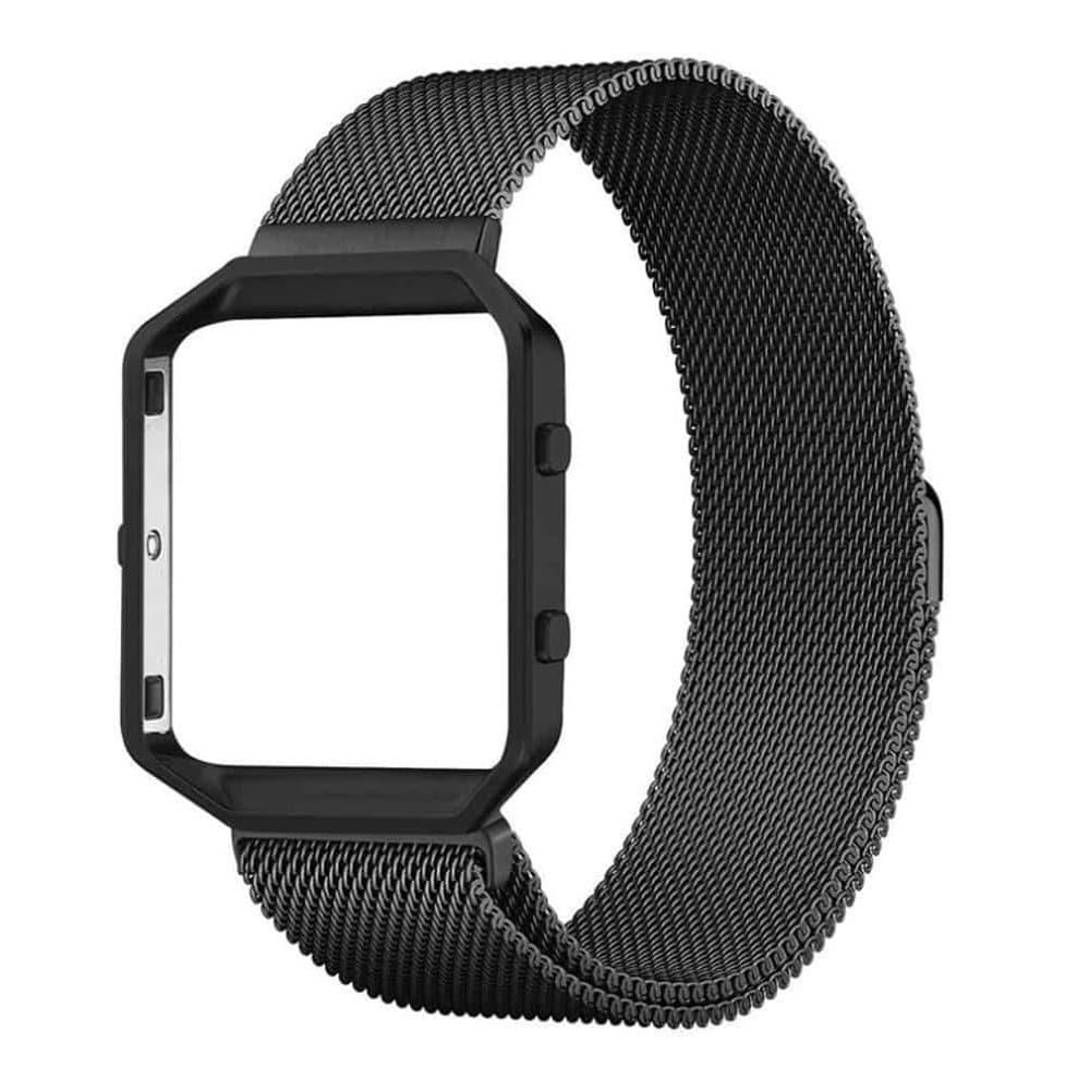 Stainless Steel Milanese Loop Strap for Fitbit Blaze - S/M - Black